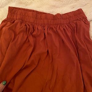 XL Lunya organic Pima cotton wide leg pant burnt orange/sienna